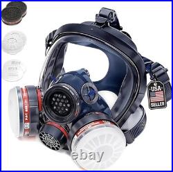 Adjustable & Lightweight Full Face Respirator for Chemical Safety USA Made