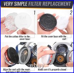 Adjustable & Lightweight Full Face Respirator for Chemical Safety USA Made