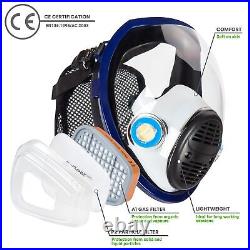 AirGearPro G-750 Respirator Full Face Mask with A1P2 Filters Anti-Gas, Anti-D
