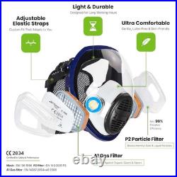 AirGearPro G-750 Respirator Full Face Mask with A1P2 Filters Anti-Gas, Anti-Dust