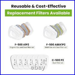 AirGearPro G-750 Respirator Full Face Mask with A1P2 Filters Anti-Gas, Anti-Dust