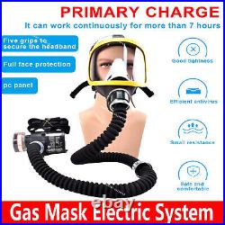 Air Fed Full Face Gas Mask Electric Constant Flow Respirator Supplied Facepiece