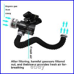 Air Fed Full Face Gas Mask Electric Constant Flow Respirator Supplied Facepiece