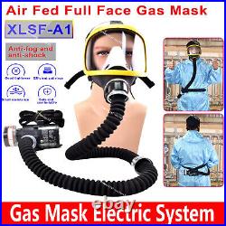 Air Fed Full Face Gas Mask Electric Constant Flow Respirator Supplied Facepiece