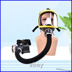 Air Fed Full Face Gas Mask Electric Constant Flow Supplied Respirator System USA