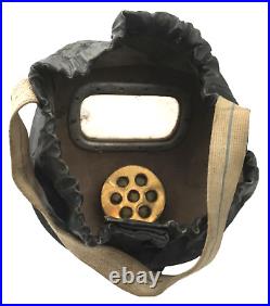 Antique Respiration Gas Breathing Firefighter Fireman Mask Leather Oddity Unique
