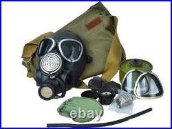 Army Soviet Russian Black Lenses Gas Mask PMK-2 Original Mask Set Size 2, NEW