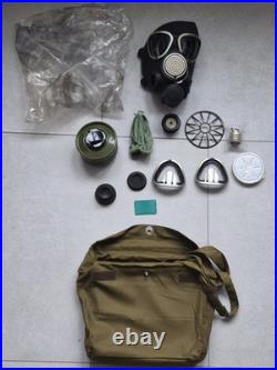 Army Soviet Russian Black Lenses Gas Mask PMK-2 Original Mask Set Size 2, NEW
