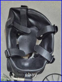 Army Soviet Russian Black Lenses Gas Mask PMK-2 Original Mask Set Size 2, NEW