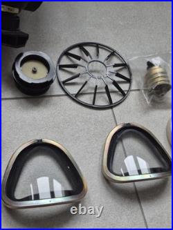 Army Soviet Russian Black Lenses Gas Mask PMK-2 Original Mask Set Size 2, NEW