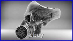 Attractive Special Men's Gothic Gas Mask Respirator Skull Design Handmade Ring