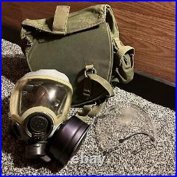 Authentic MSA Millennium Gas Mask Riot US Small with Clear shiled & Military Bag