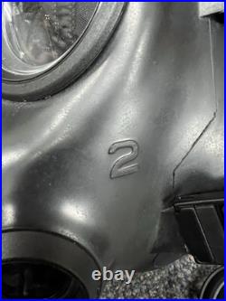 Avon FM12 CBRN Gas Mask Respirator, Size 2 Dual-Port With Rare Wilcox Valve