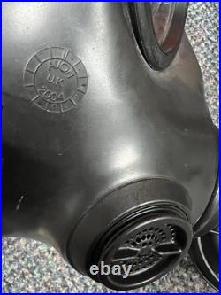 Avon FM12 CBRN Gas Mask Respirator, Size 2 Dual-Port With Rare Wilcox Valve