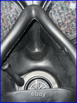 Avon FM12 CBRN Gas Mask Respirator, Size 2 Dual-Port With Rare Wilcox Valve