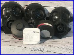 Avon FM12 Respirator Gas Mask & New Avon Mask Filter / Size 3 Small