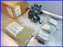 Avon FM53 Military CBRN Respirator Gas Mask with Filters + Hydration Kit CLEAN