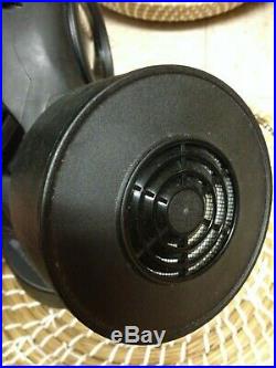 BRITISH Avon FM12 GAS MASK TWIN FILTER respirator + 2 Foil Filters CBRN Size 2