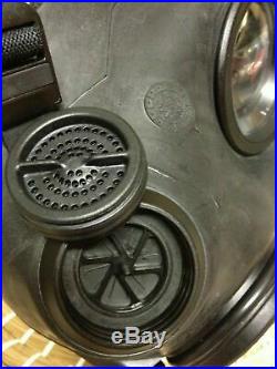 BRITISH Avon FM12 GAS MASK TWIN FILTER respirator + 2 Foil Filters CBRN Size 2