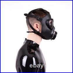 Black FMJ05 Rubber Fetish Gas Mask Respirator