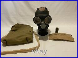 Brand New WW2 1940 British Civilian Duty Respirator Gas Mask with Original Bag