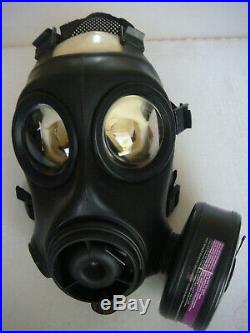 British Army FM12 Avon Gas Mask/Respirator size 2, with filters, drinking straw