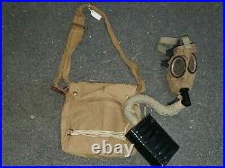 British Wwi & Wwii Sbr Respirator Gas Mask With Bag