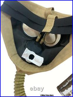 British Wwi & Wwii Sbr Respirator Gas Mask With Bag
