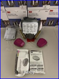 Bundle 3M 6900 LARGE FULL FACE RESPIRATOR MASK & 2 60926 GAS VAPOR+2 6006 Filter