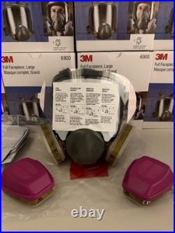 Bundle 3M 6900 LARGE FULL FACE RESPIRATOR MASK & 2 60926 GAS VAPOR+2 6006 Filter