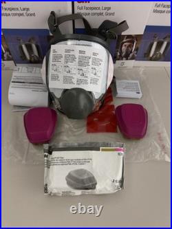 Bundle 3M 6900 LARGE FULL FACE RESPIRATOR MASK & 2 60926 MULTI GAS CARTRIDGE