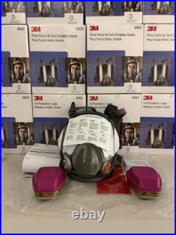 Bundle 3M 6900 LARGE FULL FACE RESPIRATOR MASK & 2 60926 MULTI GAS CARTRIDGE