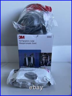 Bundle 3M 6900 LARGE FULL FACE RESPIRATOR MASK & 2 60926 MULTI GAS CARTRIDGE