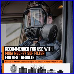 CBRN Full Face Gas Mask with Drinking System 2 Piece Set for Professionals