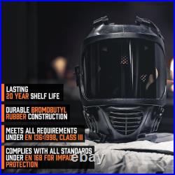 CBRN Full Face Gas Mask with Drinking System 2 Piece Set for Professionals