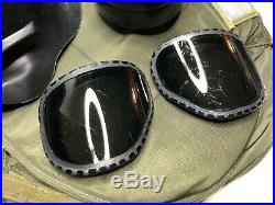 CBRN Gas Mask Respirator, L with Hose, Tinted-Lenses, 2 Filters 40mm, Bag, Canteen