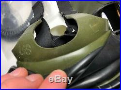 CBRN Gas Mask Respirator, L with Hose, Tinted-Lenses, 2 Filters 40mm, Bag, Canteen