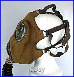Canadian / British MK IV Service Respirator / Gas Mask + Filter VTG 1942
