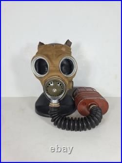 Canadian Ww2 Rare Mk. IV General Service Respirator Gas Mask Small Special Mic