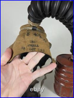 Canadian Ww2 Rare Mk. IV General Service Respirator Gas Mask Small Special Mic