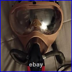 Collectible Military Surplus Full Face Gas Mask Respirator with Hose Militaria