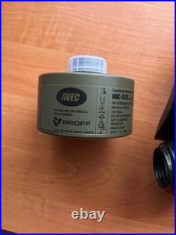 Czech Full Face Gas Mask Respirator with AVEC NBC-3/SL 40mm NATO Filter Size 3