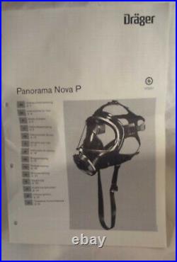 Draeger Drager Panorama Nova Scba Gas Air Full Face Mask Respirator 55702 Small