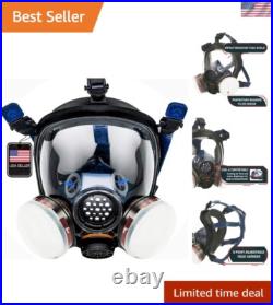 Dual Charcoal Filter Respirator Professional Full Face Gas Mask for Safety