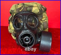EXCELLENT S10 Gas Mask Size 2 2003 Military NBC British Respirator + Haversack
