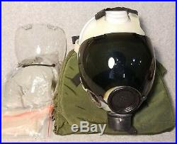 Early Clear MSA Gas Mask Respirator 1986 Med With Hood & Both Lens