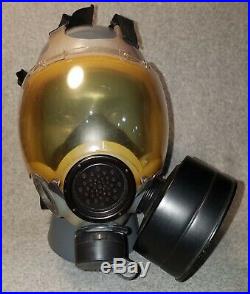 Early Clear MSA Gas Mask Respirator 1986 Size Medium With Filter Hood Both Lens