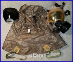 Early Clear MSA Gas Mask Respirator 1986 Size Medium With Filter Hood Both Lens