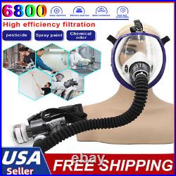 Electric 6800 Full Face Gas Mask Chemical Paint Spray Respirator Air Breathing