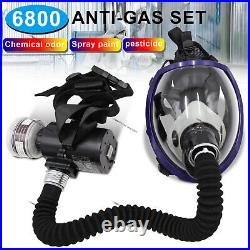 Electric 6800 Full Face Gas Mask Chemical Paint Spray Respirator Air Breathing